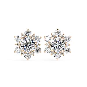 Diamond Studs Earrings 360 animation renders 3dm stl details