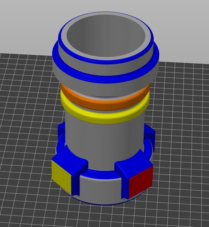 Remix of LEGO Lightsaber inspired Can Coozie - Painted for Prusa MK3S+ MMU3