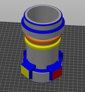 Remix of LEGO Lightsaber inspired Can Coozie - Painted for Prusa MK3S+ MMU3