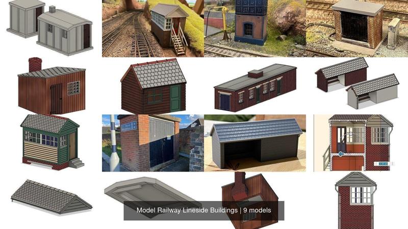 Model Railway Lineside Buildings 3D Model Collection