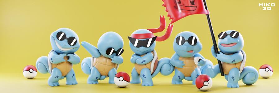 Squirtle Squad - Pokemon toys - Fan Art -