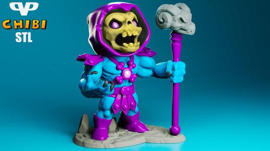 Skeletor Chibi for 3D Printing STL