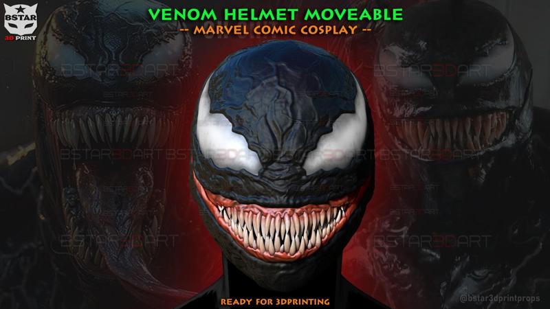 Venom Helmet Moveable - Marvel Movie 2024