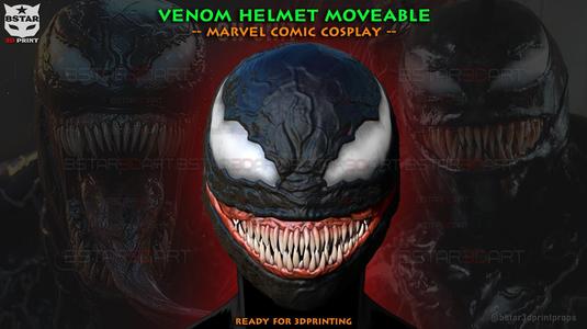 Venom Helmet Moveable - Marvel Movie 2024