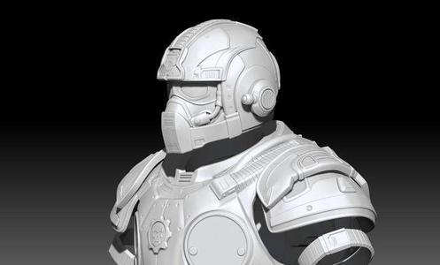 3D Print Model Gears Of War Anthony Carmine Helmet -Helmet Only