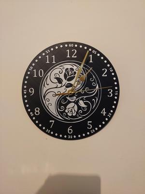 Valentine Rose Yin Yang Clock