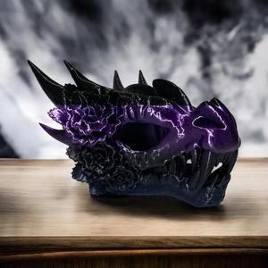 Dragon Skull - Dragon Skull with Flowers