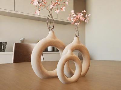Set of 3 Modern Vases - Set de 3 Floreros Modernos