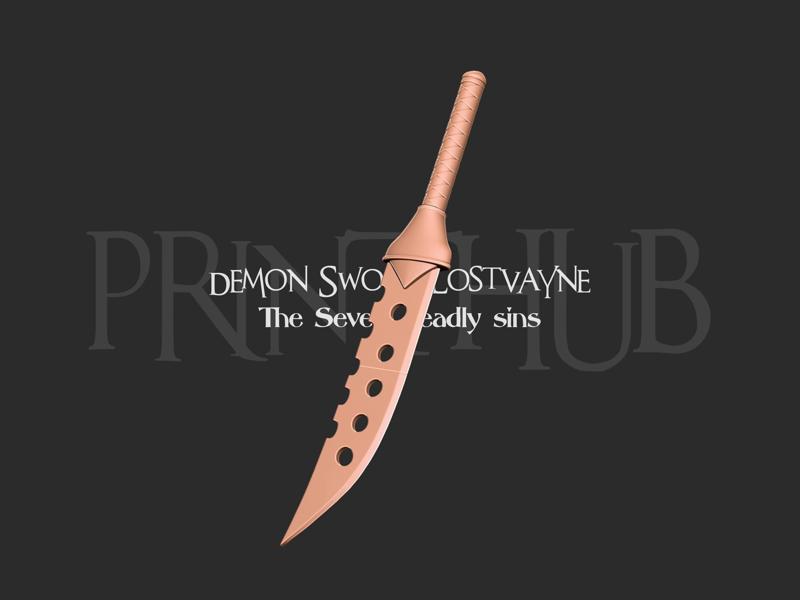 Demon Sword Lostvayne - Seven deadly sins 3D print model