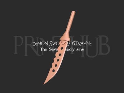 Demon Sword Lostvayne - Seven deadly sins 3D print model