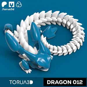 Articulated Dragon 012 - Print in place - No supports - STL