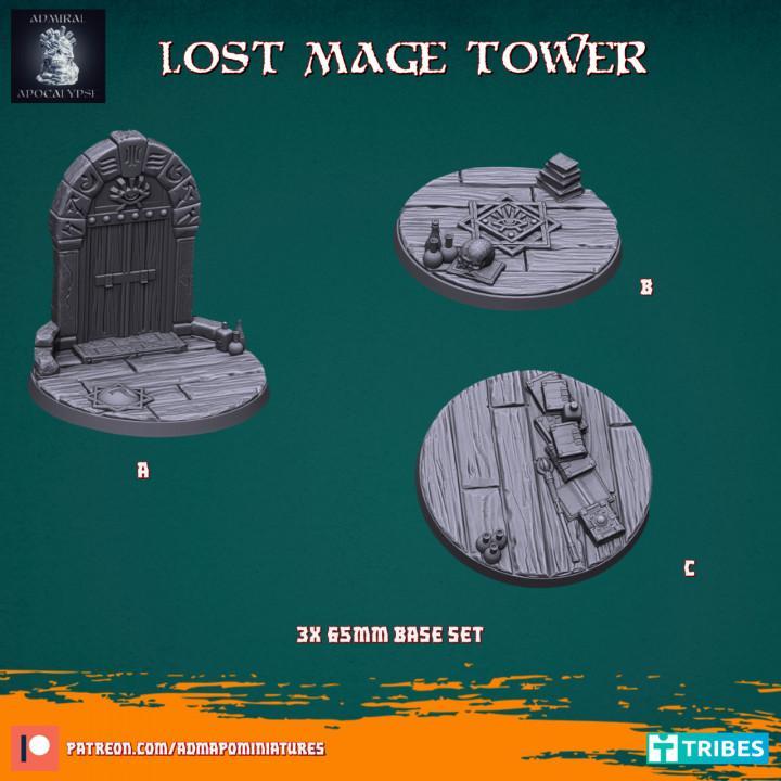 Lost Mage Tower Set 3x65mm (Pre-supported)