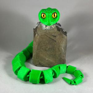 Articulated, Wiggly, Fidget Snake STL File - NO AMS - COMMERCIAL USE