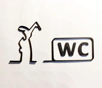 WC door hanger from the iconic cartoon "La Linea" Balum Balum.   