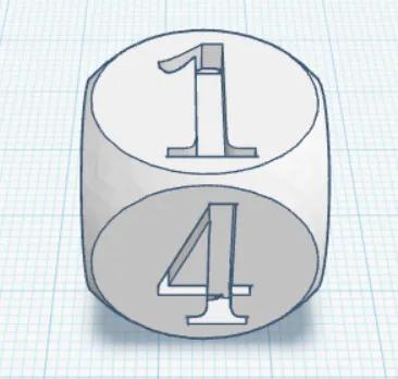 hrací kostka s čísly -   dice with numbers   