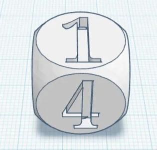 hrací kostka s čísly -   dice with numbers   