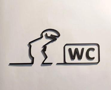 WC door hanger from the iconic cartoon "La Linea" Balum Balum.   