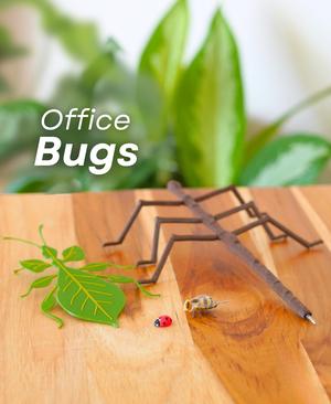 Office Bugs | Bee Tack, Leaf Bug Bookmark, Stick Bug Pen, Lady Bug Magnet