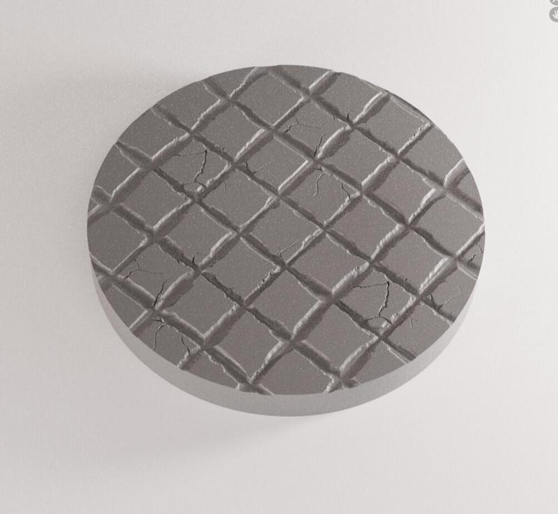 Free Fantasy Base – Damaged Floor Tiles (25/32/40/50mm) | SLA Pre-Supported STL