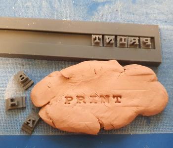 Customisable printing press for embossing or paint 5mm letter height