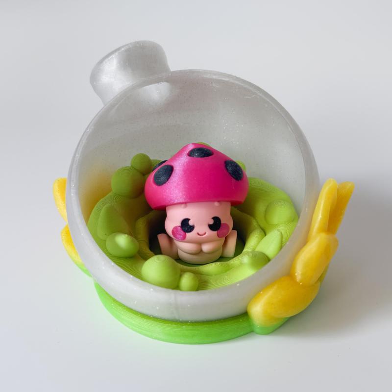 Bottle Terrarium - PuffyPuff Collabration 