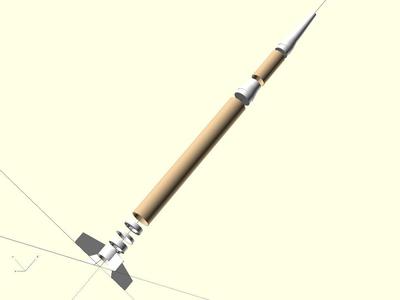 Estes Beta Launch Vehicle #2054 Plastic Parts