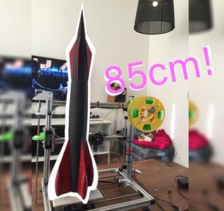 5 part Rocket/Missle for 20x20 Printers VASE MODE