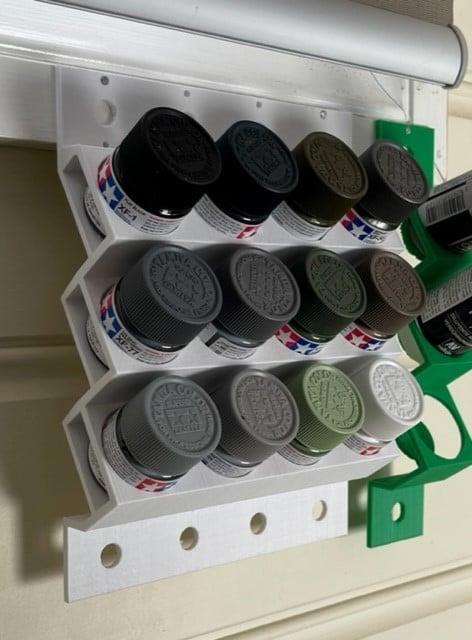Tamiya Paint Holder Wall Mounted