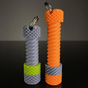 Knurled Fidget Bolt Keychain