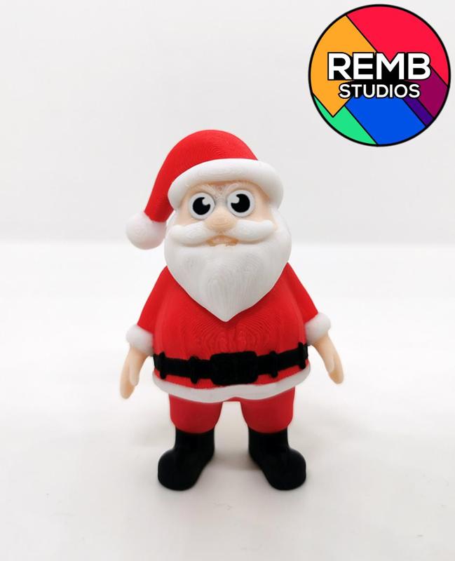 Flexi Mini Santa | Print in Place | NO Support | Christmas Design