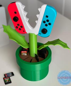 Piranha Plant JoyCon Grip | Cartridge Holder 