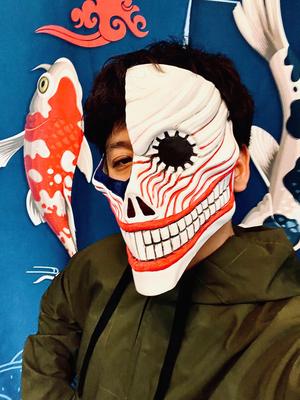 Dandadan Aira Shiratori Damaged Mask V2  - Acrobatic Silky mask