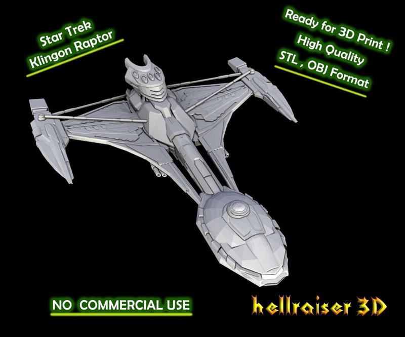 Star Trek - Klingon Raptor - 3D Printable Model
