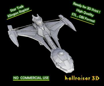 Star Trek - Klingon Raptor - 3D Printable Model