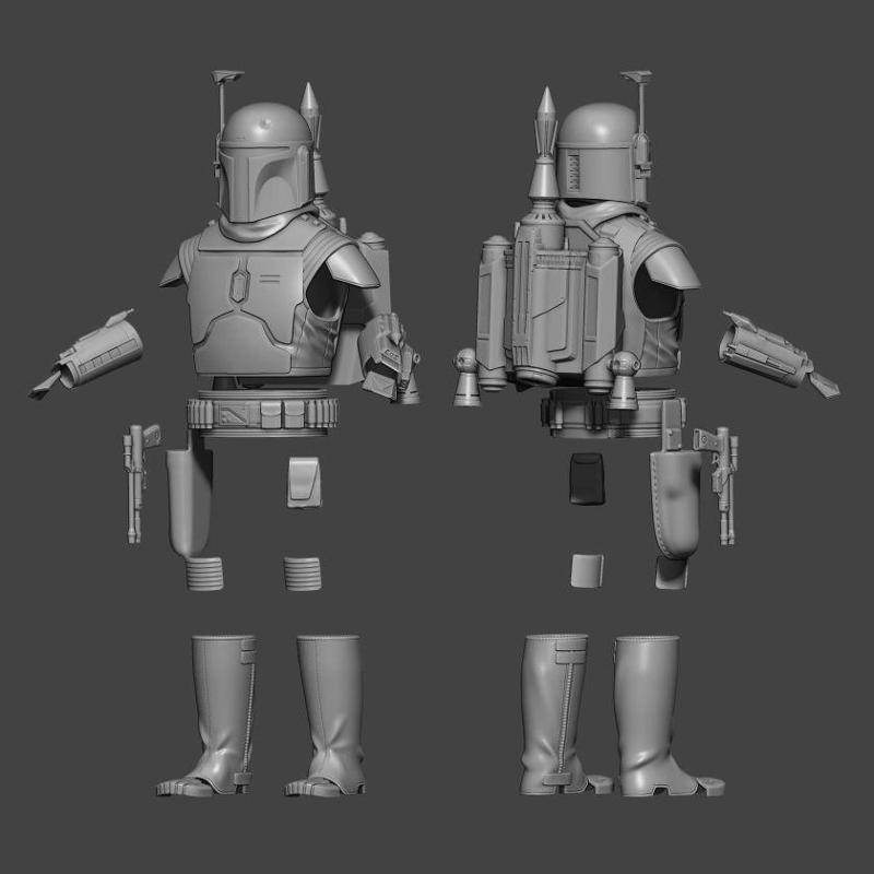 Bounty Hunter One12 Scale Figure Custom Armor STL