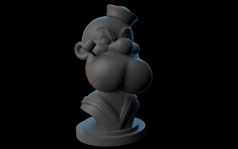PopEye bust of cartoon character