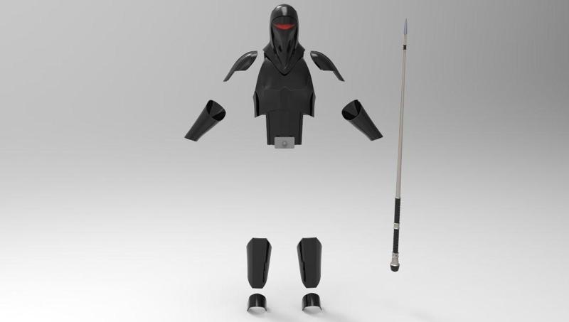 Imperial Shadow Guard whit weapon for 3D printing