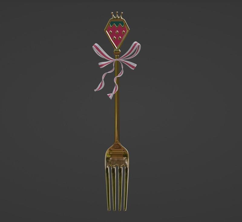 Hatsune Miku Strawberry Fork Model - Professionally Designed