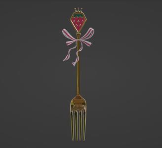 Hatsune Miku Strawberry Fork Model - Professionally Designed