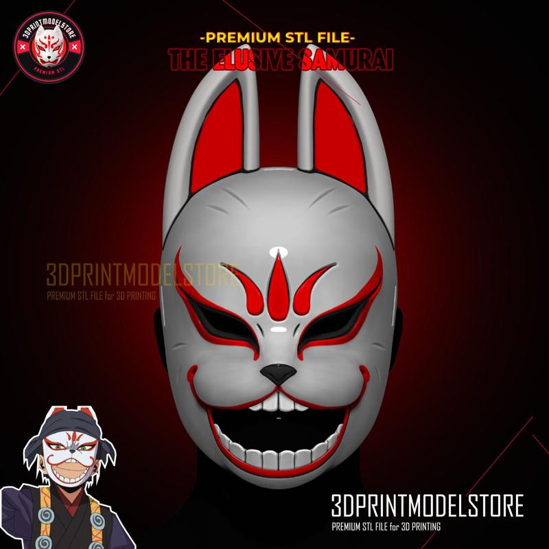 Genba Kazama Ninja Fox Mask - The Elusive Samurai Cosplay