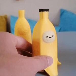 Cat banana print in place