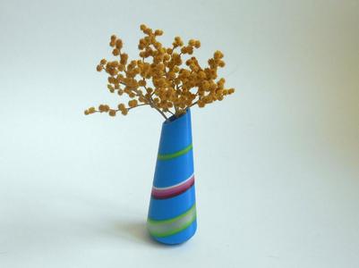 Vase with unusual pattern.