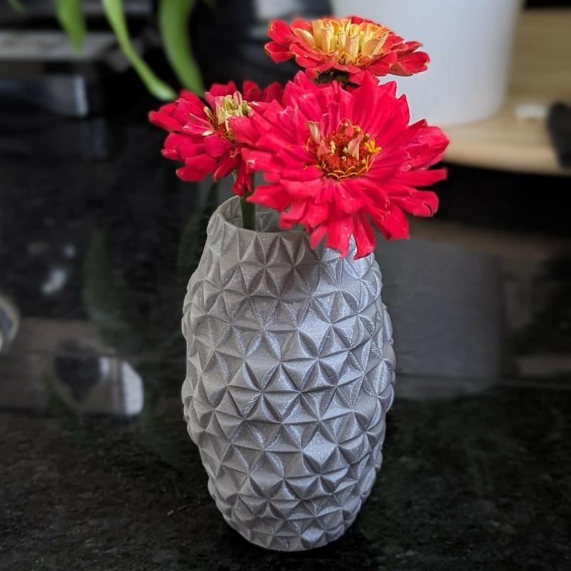 geometrical hexagonal vase