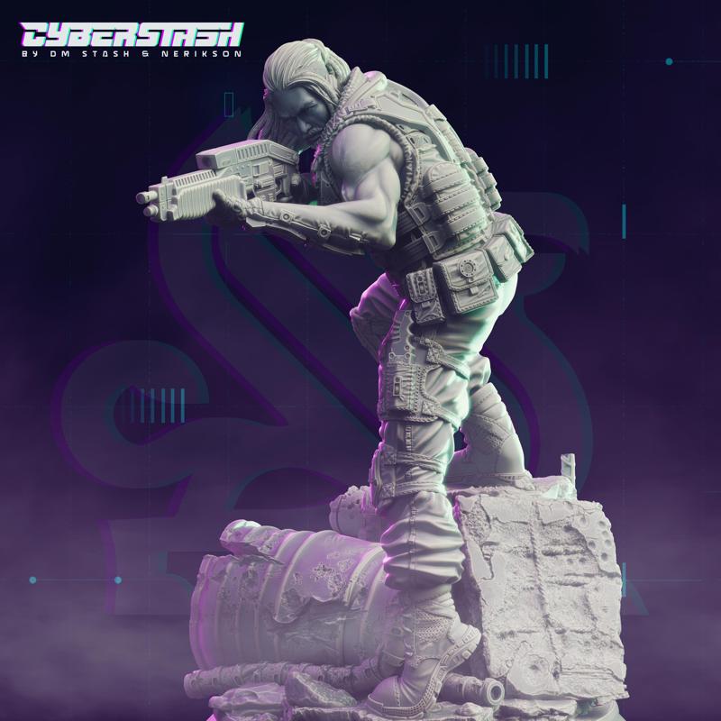 Cyberpunk Mercenary Pointman - Esen  Boodog  Darva