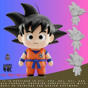 Mini Hero Dragon Ball Style Figure 3D Printable STL FBX OBJ GLB