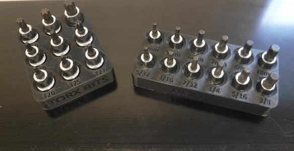 Toolbox Organizers: Ratchet Hex Bits and Torx Bits