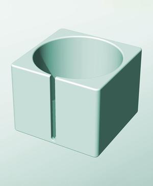 CS162-140-S Stackable slotted bin box module for creative decor