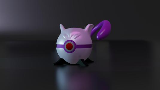 MewtBall Mewtwo Themed Opening Pokeball - Fan Art