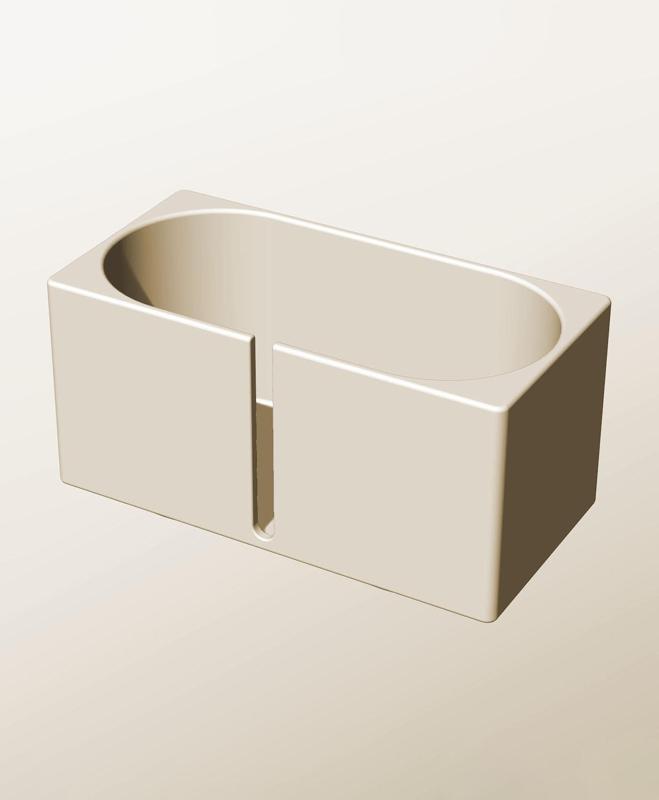 CX96-100-SB Stackable slotted bin box module for creative decor