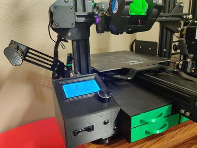 Ender 3 Display Mount for Right or Left of Frame optional SD Card Holder